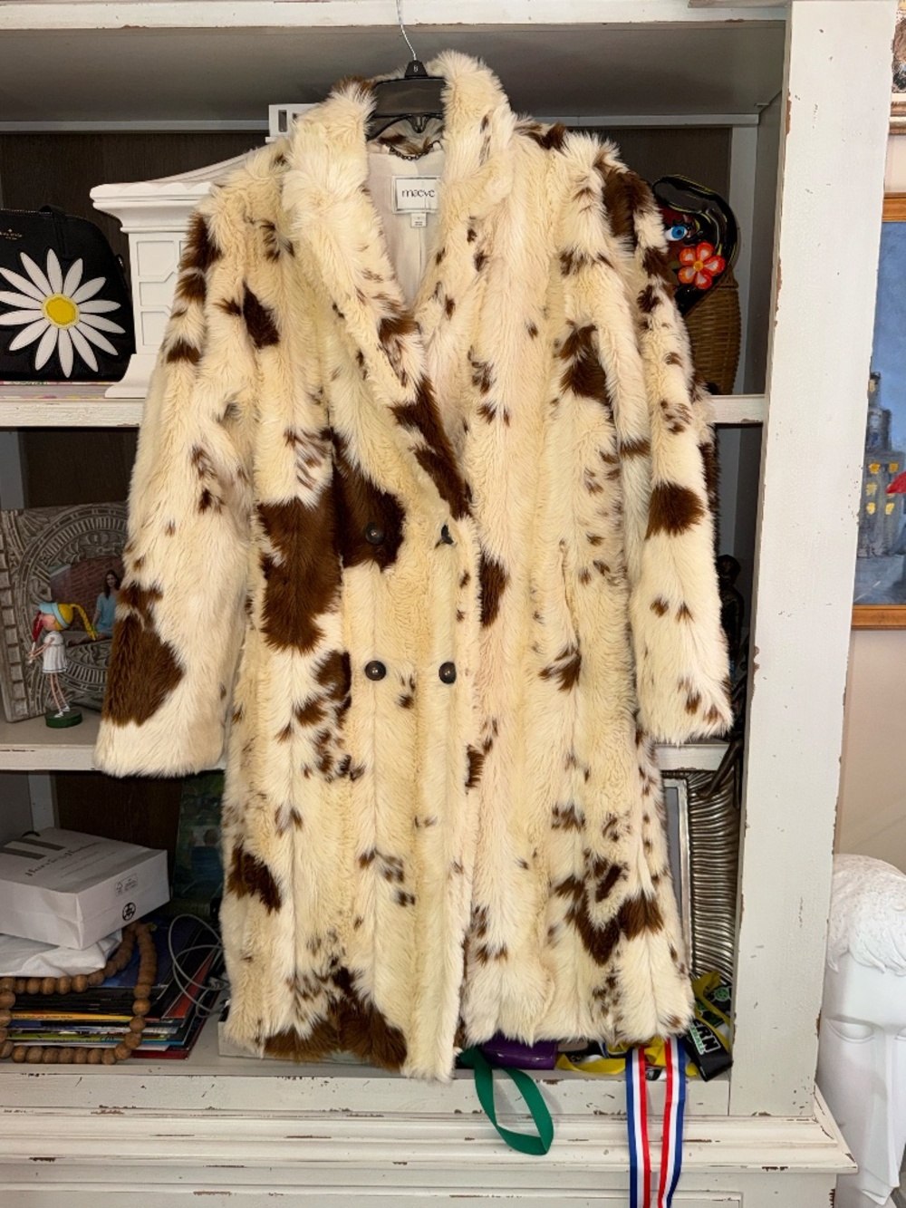 Maeve Anthropologie Medium M Grand Glam faux fur coat - Picture 5 of 8